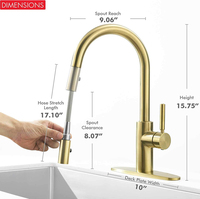 Robinet mélangeur chaud/froid pour lavabo de salle de bain noir, armoires de cuisine coulissantes, robinetterie dorée pour évier, vente en gros, usine OEM, marché américain, hôtels