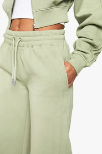 Pantalones Deportivos Anchos de Invierno para Mujer, 100% Algodón, Ecológicos, Transpirables, con Logotipo Personalizado, Estilo Urbano, OEM - Product Image 3