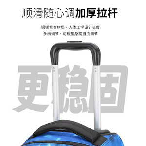 Trolley <b>Backpack</b> 18 In Geometric Pattern Waterproof Lightweight <b>Large</b> Capacity For Students School Education Unisex - Product Image 3