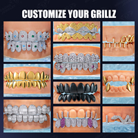 Nouvel ensemble de grillz dentaires Minggong en argent sterling avec moissanite couleur D VVS, design nid d'abeille, bijoux fins tendance hip-hop