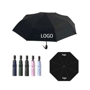Factory Custom Oem Odm Color With Logo Outdoor Waterproof <b>Windproof</b> Uv-Proof Manual 8K Trifold Foldable <b>Umbrella</b> - Product Image 1