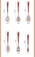 Accessoires pour gadgets de cuisine Outils de cuisson antiadhésifs Spatule en silicone Ensemble d'ustensiles de cuisine avec support