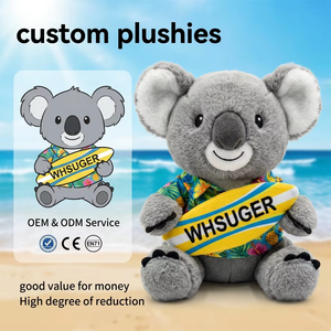 Peluche <span class=keywords><strong>de</strong></span> Koala Personalizado al por Mayor, OEM ODM, Mascota Deportiva <span class=keywords><strong>de</strong></span> Peluche con Logotipo Personalizado en la Bandera, Certificado CE EN71 - Product Image 1