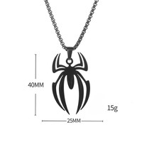 Colliers pendentifs araignée personnalisés pour hommes en acier inoxydable, bijoux qui ne ternissent pas