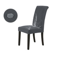 Housses de chaise unies imperméables personnalisées avec logo OEM, livraison en 10 jours, Housses de chaise de salle à manger, Étagère à chaussures tricotée
