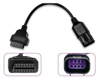 Lector de Códigos OBD, Adaptador de Diagnóstico, Cable de 8 Pines a OBD2 Hembra de 16 Pines