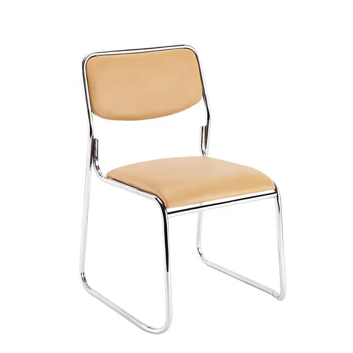 Ucuz stil tasarım krom metal çerçeve resepsiyon ziyaretçi sandalyesi 114