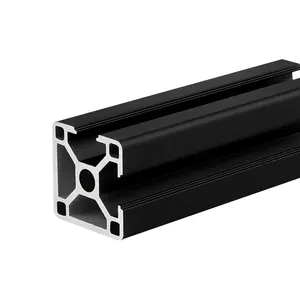 European standard 4040N2 two-sided sealing industrial aluminum alloy aluminum profile square tube black aluminum