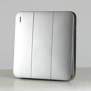 Chất lượng tốt 10A BS anh tiêu chuẩn người Anh nút lớn push button 3 gang 2 way nhự<span class=keywords><strong>a</strong></span> tường điện thiết bị chuyển mạch với chỉ số Neon - Product Image 2