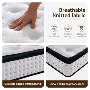 Colchón de Muelles Ensacados Silencioso y Duradero de Tamaño Personalizado, Muebles Modernos para el Hogar, Tejido de Algodón de Alta Calidad, Transpirable, Enrollable en Caja - Product Image 2