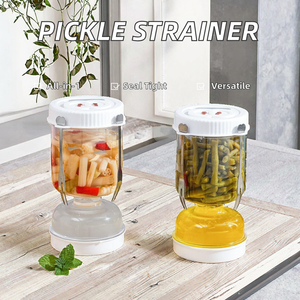 Separador de Suco de Conserva, Coador Úmido e Seco, Jarro em Forma de Ampulheta com Tampa Flip Top, Armazenamento Hermético, Multifuncional para Cozinha - Product Image 5