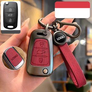 Étui de clé de voiture pliable en alliage de zinc et cuir pour <span class=keywords><strong>Hyundai</strong></span> I20 I30 I35 <span class=keywords><strong>IX20</strong></span> IX35 Kia Sorento Sportage Elantra - Product Image 4