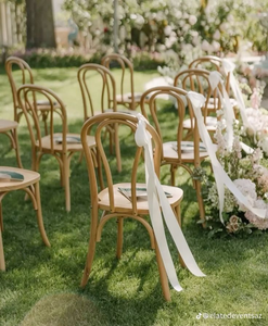 Sillas de boda de madera sintética desmontables, asientos de plástico apilables para eventos de banquetes para decoración de Ceremonia de fiesta - Product Image 4