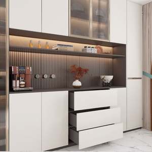 Buffet moderne de luxe en bois massif pour la cuisine et le salon, fonction de rangement et de présentation de vin, décoration intérieure - Product Image 3