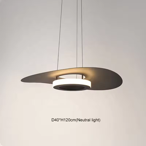 Lampe pendante de <span class=keywords><strong>chapeau</strong></span> rond nordique suspension d'art de fer moderne pour la salle à manger chambre à coucher - Product Image 5