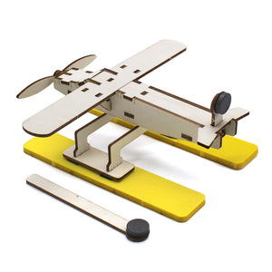 Kit de modelo de hidroavión de madera, juguete educativo de ciencia de montaje manual para niños de 4 a 6 años - Product Image 2