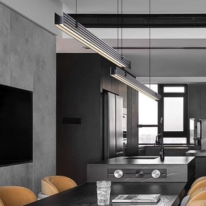 Lámpara Colgante de Vidrio Ondulado Lineal Minimalista para el Hogar, Diseño Creativo y Discreto de Lujo para Comedor, Bar o Isla de Cocina - Product Image 4