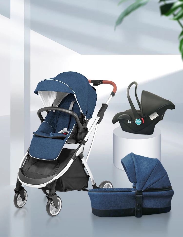 Wholesale Cheap Luxury Travel System Baby Pram Pushchair Car Seat 3 In 1 Baby Stroller