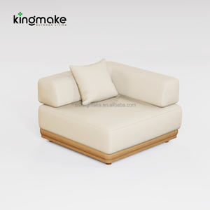 Conjunto de Sofás de Jardim em Madeira de Teak de Alta Qualidade para Hotéis, Móveis de Pátio Externo com Almofadas - Product Image 6