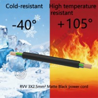 IP67 20A 250V 3-poliger Weiblicher Stromanschlusskabelbaum UL94 V0 Kupferkontakte 3 Adern * 2,5mm² Querschnitt
