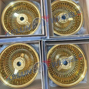 Jantes en alliage d'or pour voiture de tourisme, 13 pouces, multi-rayons en acier, 5 trous, forgées, pour modernisation et remplacement - Product Image 5