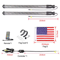 Antenne lumineuse LED spirale RGB à commande par application Lumina pour Can Am X3 Maverick RZR-1FT 2FT 3FT Nouveau 12V Garantie 1 an