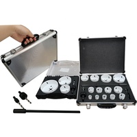 Kit de scies cloches bimétalliques en acier rapide (HSS) durable, 16 pièces, usage général, de 3/4 à 2-1/2 pouces, avec mandrins