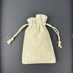 Low Price Customize Small Jute <b>Drawstring</b> Bag Reusable Eco Friendly Jewelry Hemp Burlap Linen Jute Bracelet <b>Pouch</b> - Product Image 4