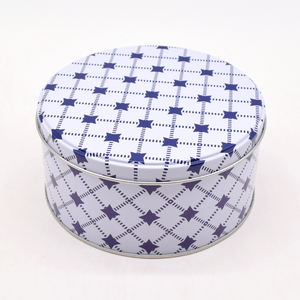 Lata blanca de grado alimenticio con impresión personalizada para pastel de caramelo, galleta de <span class=keywords><strong>Chocolate</strong></span>, mantequilla, galleta, caja de embalaje de Metal redonda, latas de Metal - Product Image 3