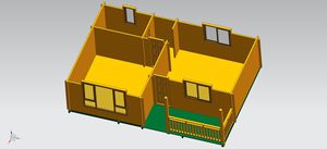 Salle de stockage extérieure britannique préfabriquée petite maison d'hôtes modulaire petite maison en bois préfabriquée familiale <span class=keywords><strong>sur</strong></span> roues - Product Image 6
