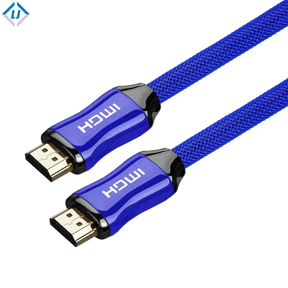 100FT 30M örgülü Ultra HD HDMI kablosu 60Hz 18Gbps yüksek hızlı Ethernet HDTV 2160p 4K 3D güçlendirici ile