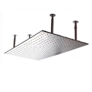 Cabezal de ducha de lluvia de acero inoxidable, diseño lujoso, 40X80cm, de alto flujo, fácil limpieza, montado en el techo