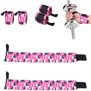 Bandes de maintien élastiques respirantes à motif camouflage pour poignets, avec boucle pour le pouce, pour haltérophilie et entraînement (paire) - Product Image 2
