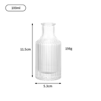 Bouteilles diffuseurs d'arômes pour voiture en verre cylindrique côtelé vertical, personnalisées, 100 ml, 150 ml, 100 pièces