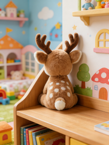 Peluche Cerf de Noël Mignon, Faon en Coton Rembourré, Idéal pour la Décoration des Fêtes, Chambre d'Enfant ou Cadeau Sous le Sapin - Product Image 2