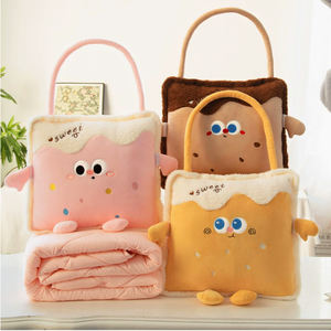 Cuscino/Trapunta/Coperta Portatile Personalizzabile in Peluche/Cotone, Supporto per Schienale Auto 2-in-1, Pieghevole per Campeggio e Casa - Product Image 1