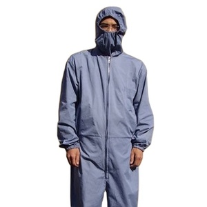 معطف مختبر مضاد للكهرباء الساكنة من ماكسشارر باللونين الأبيض والأزرق، ملابس صحية تستخدم في المستودعات والغرف النظيفة، زي مخصص للعمال - Product Image 4