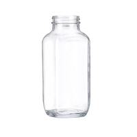 Bouteilles en verre de 12 oz pour jus avec couvercles, réutilisables, anti-fuite, compatibles lave-vaisselle et réfrigérateur, design moderne, pour jus maison