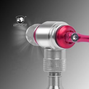 Cabezal de cartucho de herramienta de bicicleta de aluminio Action Union, inflador de Co2 para neumáticos de bicicleta CO2 con bomba adaptadora de manga aislada <span class=keywords><strong>Presta</strong></span> Schrader - Product Image 3