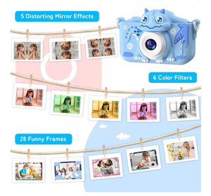 3-12 yaşında erkek kız Mini karikatür Cartoon dijital şarj edilebilir Video kamera 2.0 inç IPS ekran 32GB güzel çocuklar kamera - Product Image 2