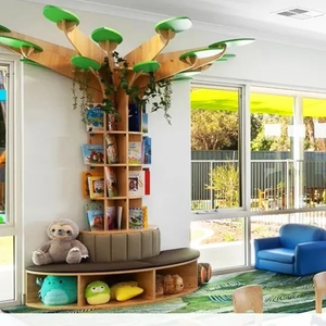 Bibliothèque d'école maternelle Montessori, bibliothèque en plastique moderne et écologique en forme d'arbre pour la garderie, la salle de classe, l'école préscolaire, la crèche - Product Image 4