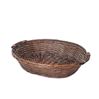 Antique Style Rustique Saule Osier Bois Cadeau Panier De Rangement Panier Présentoir En Gros Forme De Cercle