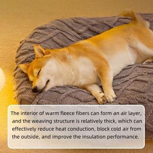 Luxury Modern Soft Thickened Warm Jacquard Pet Sleeping <b>Mats</b> for Autumn & Winter Dogs and <b>Cats</b> - Product Image 4