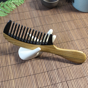 Sandalwood Hair <b>Comb</b> <b>Wide</b> Teeth Handmade Wooden <b>Comb</b> For Daily Use YH3-1 - Product Image 4