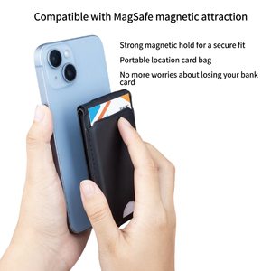 180 °   Support de téléphone réglable en cuir PU, design tout-en-un avec chargement sans fil et fonction anti-perte <span class=keywords><strong>Apple</strong></span> Find My - Product Image 6