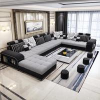 Moderne nordique nouveau style design maison sectionnelle tissu 7 places salon canapés salon canapé ensemble meubles