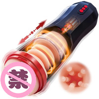 Masturbateur masculin entièrement automatique rétractable Diamond Airplane Cup avec fonctions de vibration et de voix pour adultes