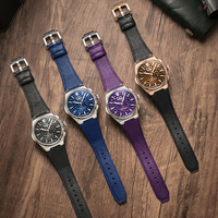 Montres automatiques Lucky Harvey New Hammer Texture Chiming Dial Auto Date Sapphire Original Design Luxury Limited Edition ZLS402