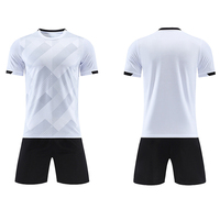 Jersey Sepak Bola Lengan Pendek Unisex Kualitas Tinggi Cepat Kering Bernapas Custom Cetak Digital 100% Poliester