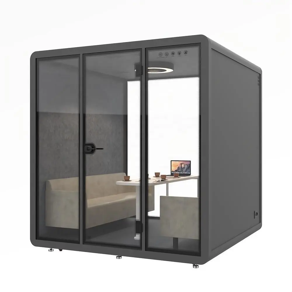 High Evaluation Company Hidden Indoor Glass Single Soundproof Office Phone Booth